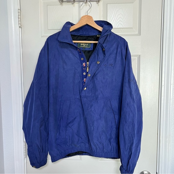 Bobby Jones Collection Pullover Jacket Vintage Golf Mandalay Bay Silk Rayon L - Picture 1 of 16